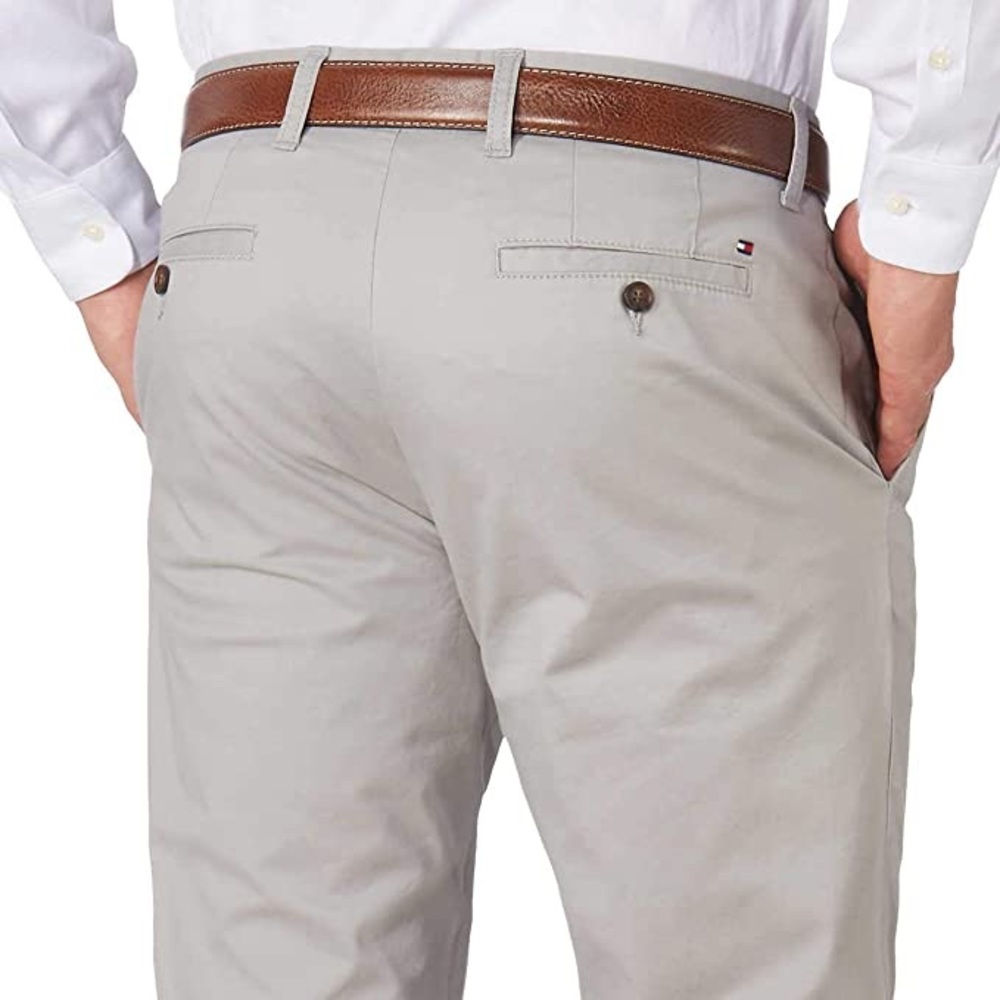Tommy Hilfiger Chinos Pants 34 waist 30 length Gray Flat Front New with Tags - Picture 10 of 10